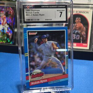 1991 Donruss Bonus Card #BC-3 Nolan Ryan (HOF) (CGC 7)